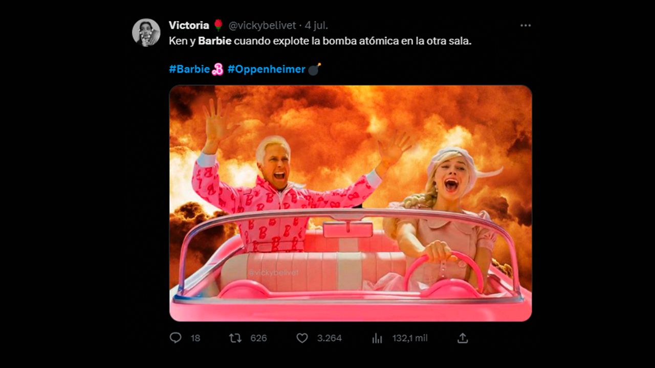 'Barbie' vs. 'Oppenheimer': Así se ve la batalla por la taquilla en memes
