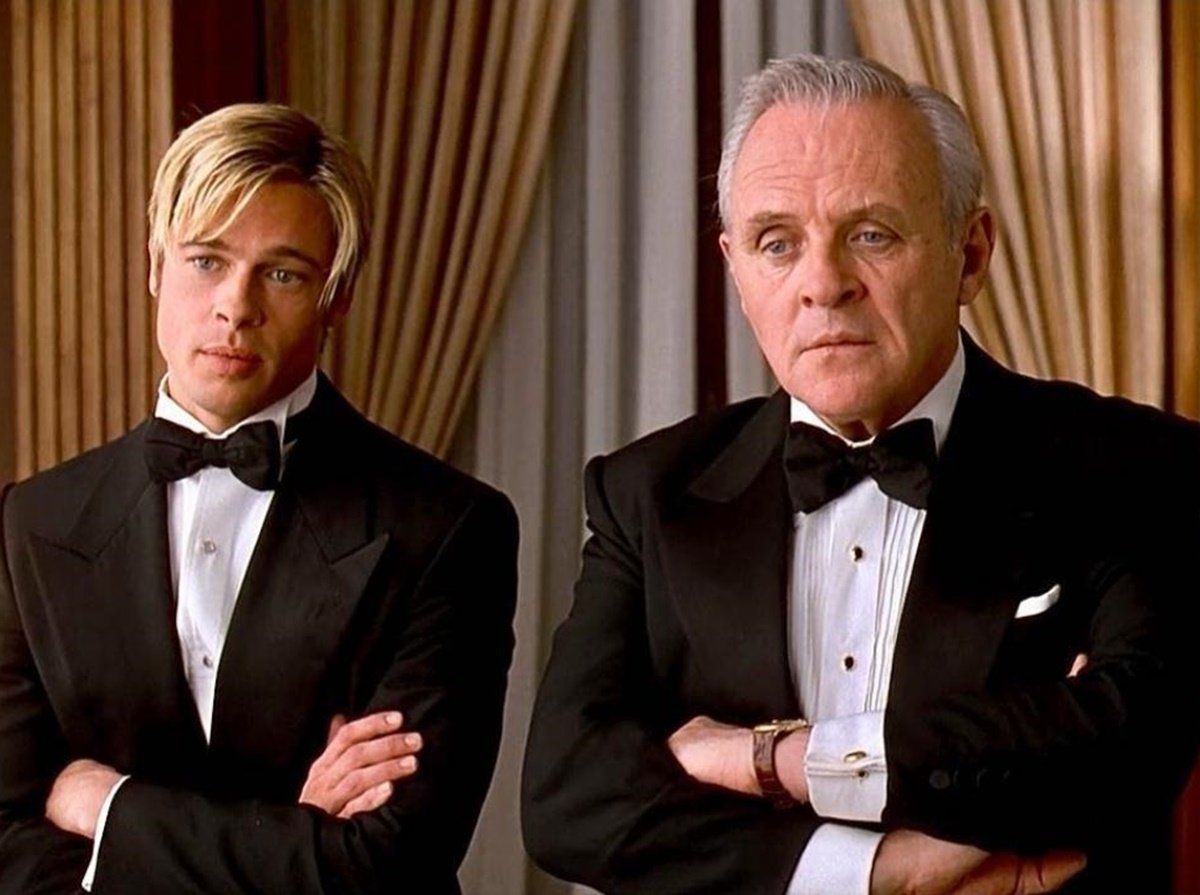 Brad Pitt y Anthony Hopkins en '¿Conoces a Joe Black?'
