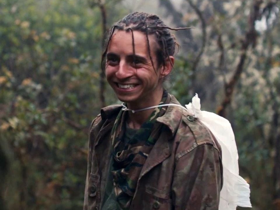 Moisés Arias como Patagrande en la película colombiana 'Monos'